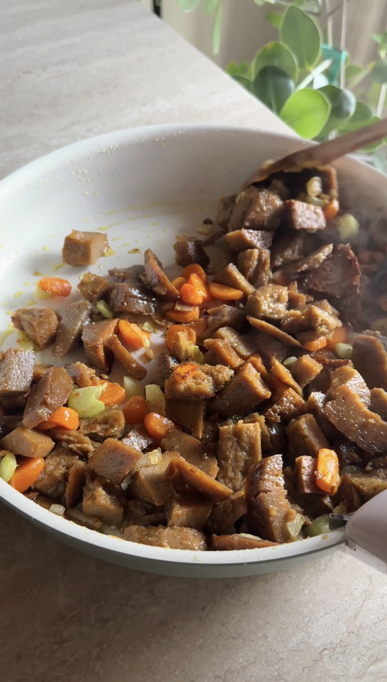 Brasato di seitan con purè ricetta step 4