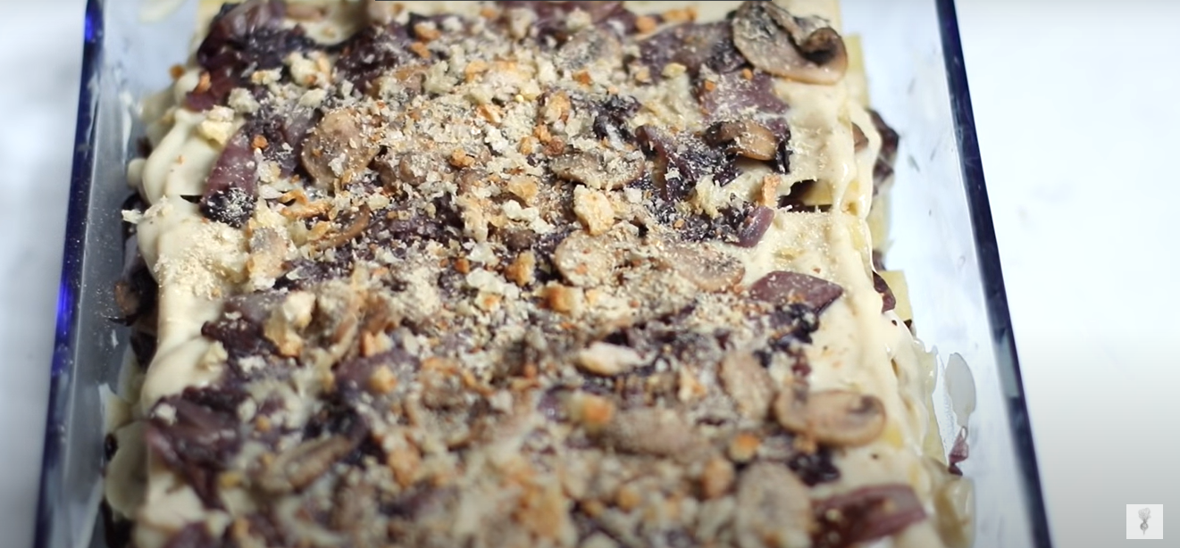 Lasagne vegane al radicchio e funghi ricetta step 5