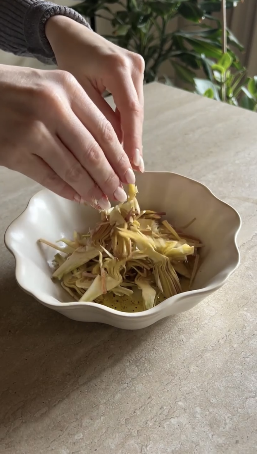 Insalata di carciofi marinati ricetta step 2