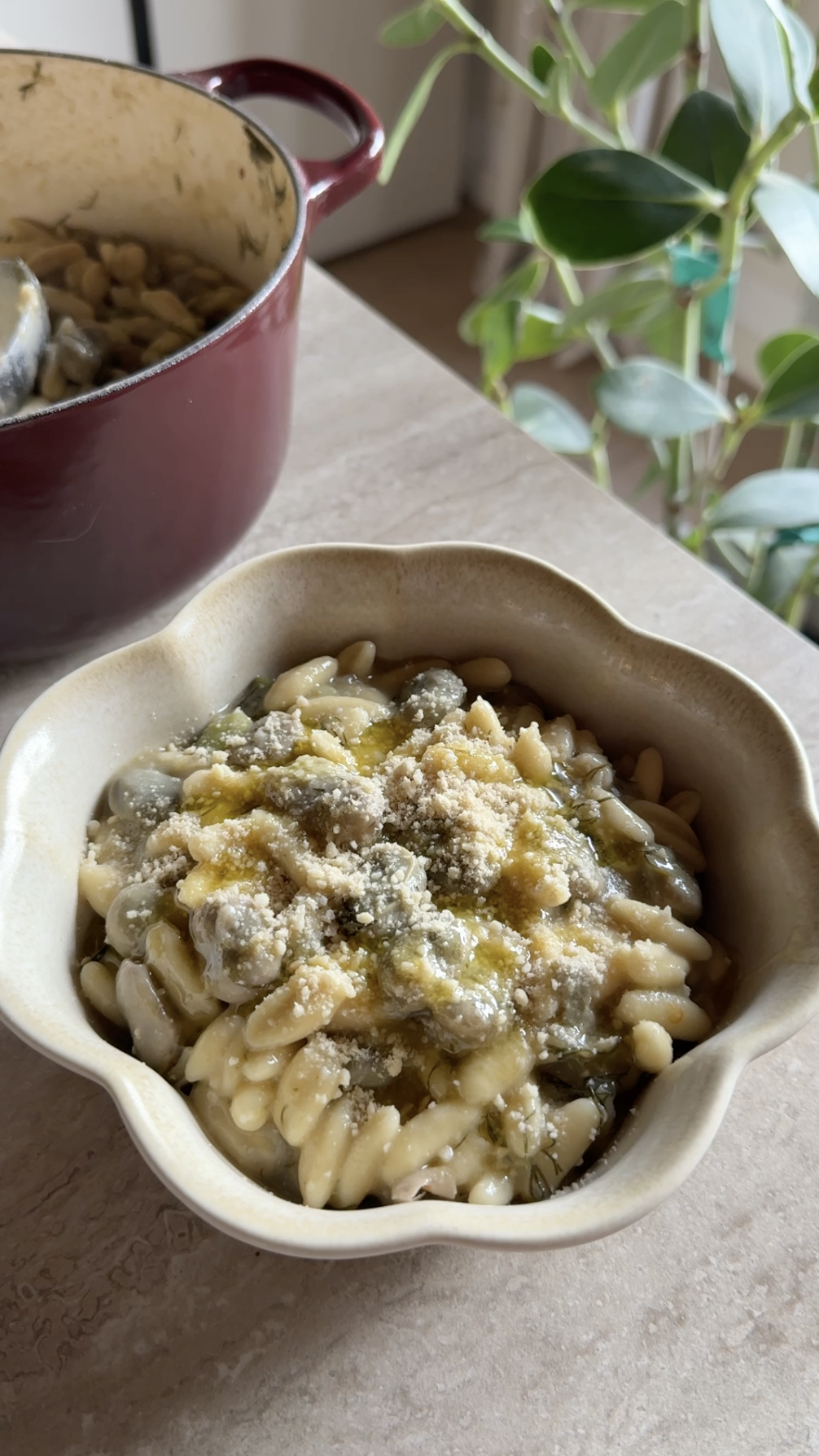 Pasta con fave e finocchietto ricetta step 5