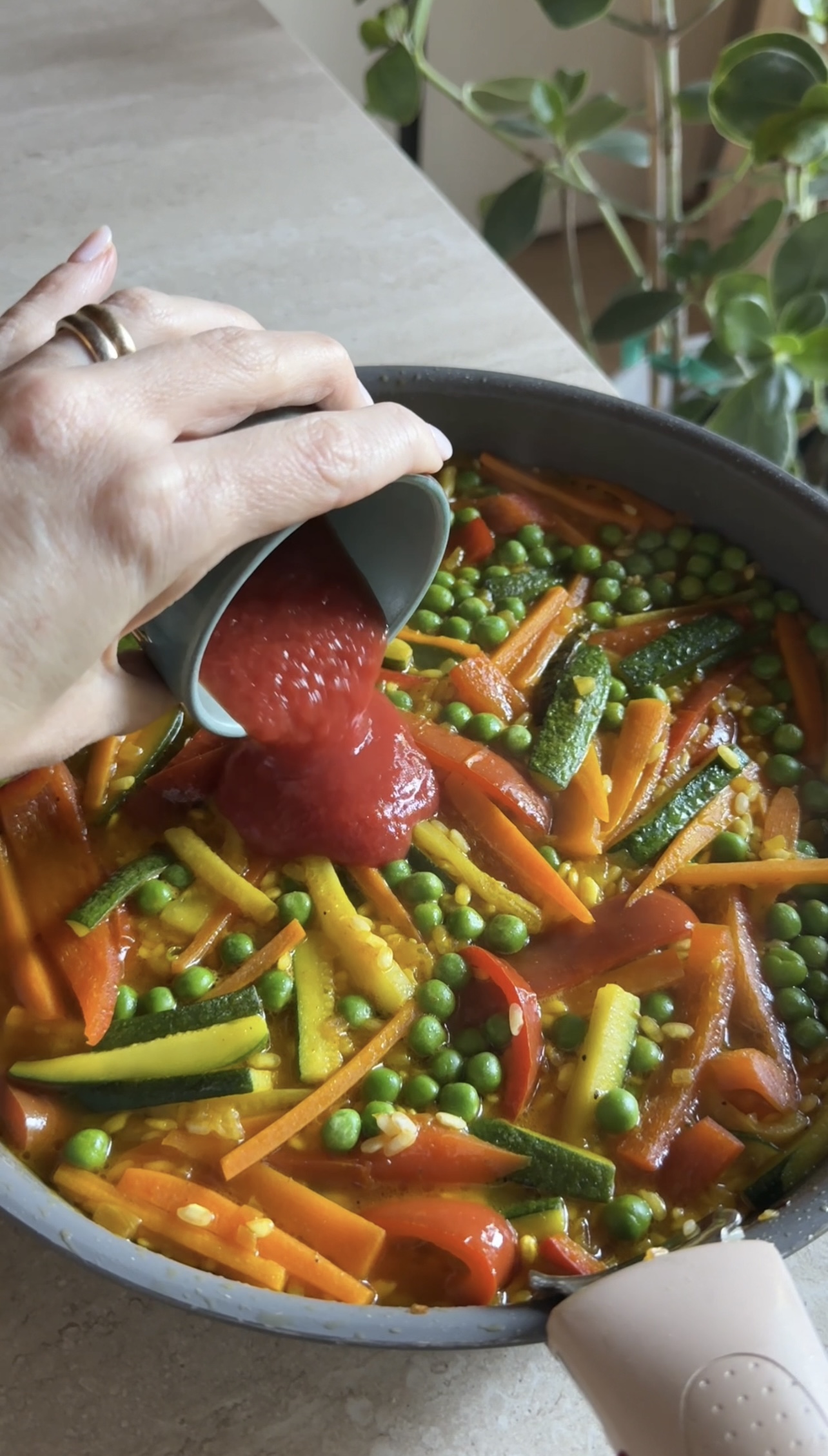 Paella di verdure ricetta step 4