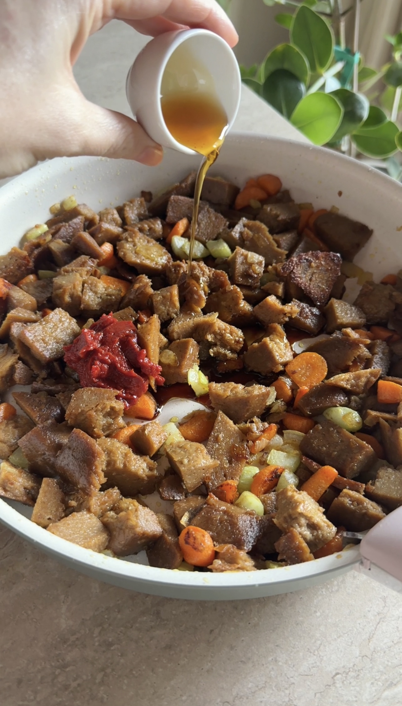 Brasato di seitan con purè ricetta step 5