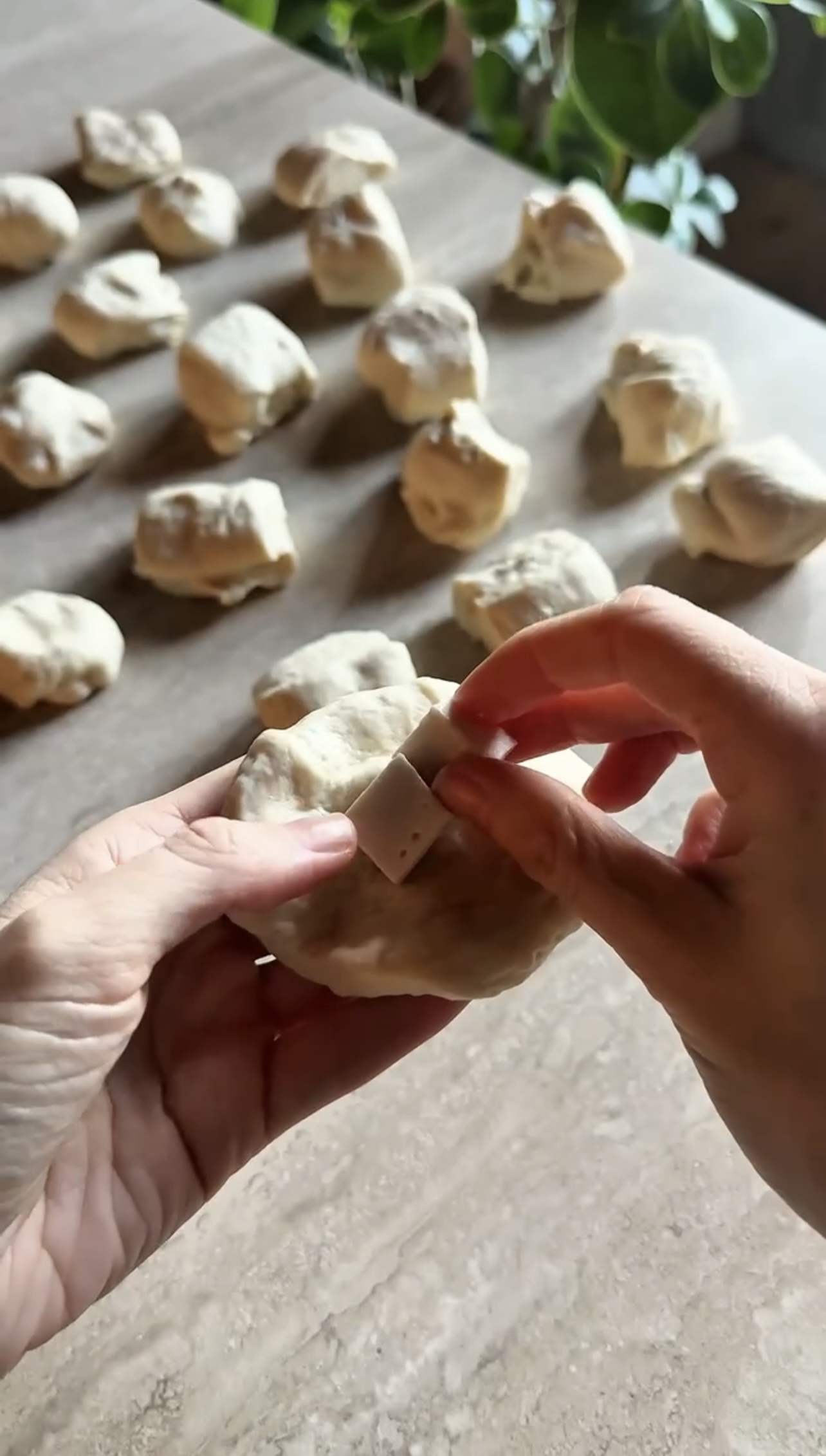 Panini soffici al “formaggio” e aglio ricetta step 4