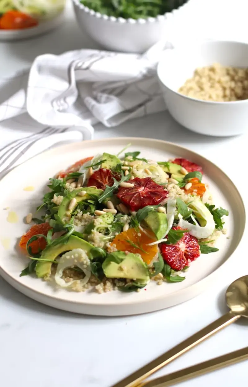 Insalata di quinoa con finocchi e arance ricetta