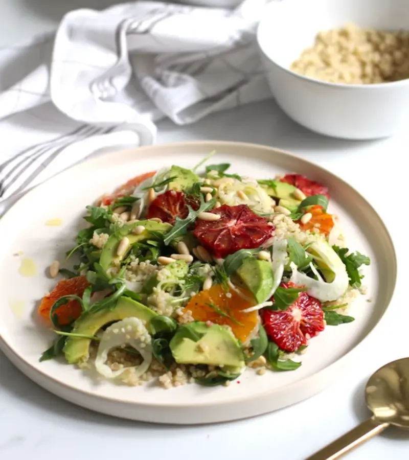 Insalata di quinoa con finocchi e arance ricetta