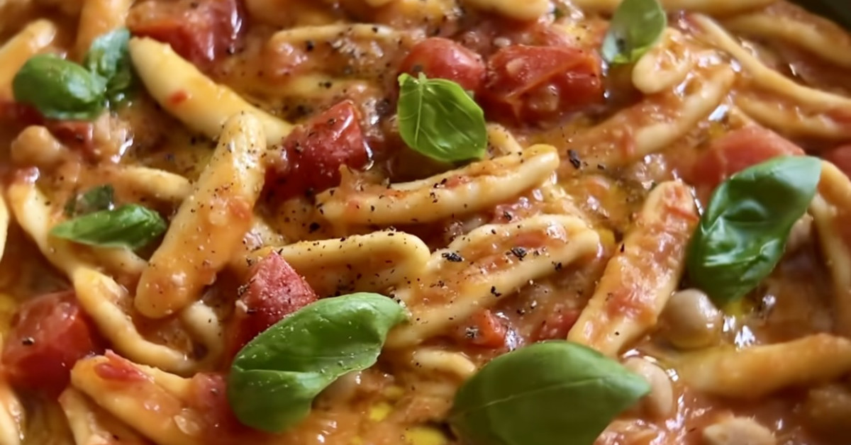 Pasta ceci, pomodorini e basilico Ricetta Cucina Botanica
