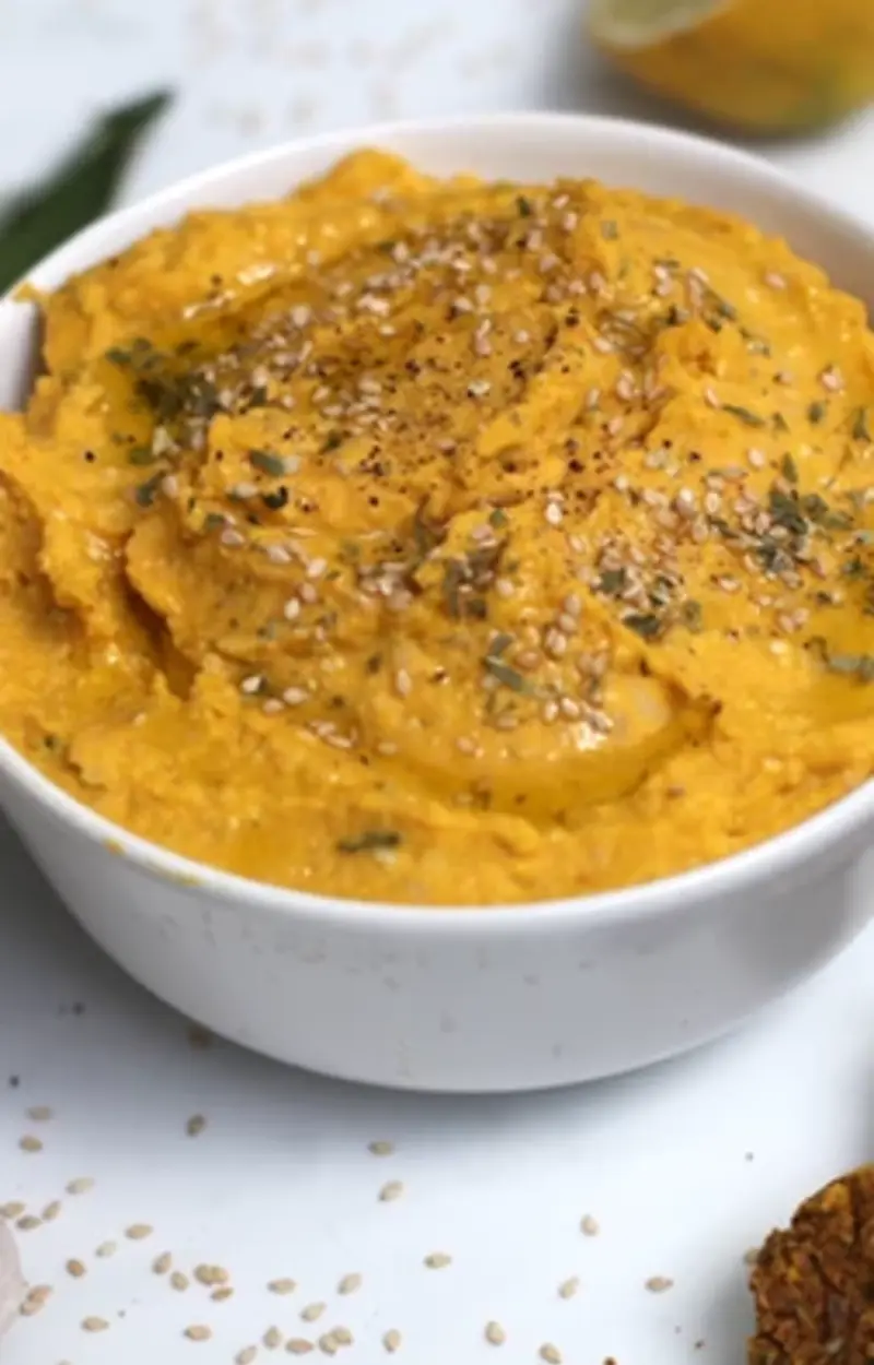 Hummus zucca e canapa ricetta