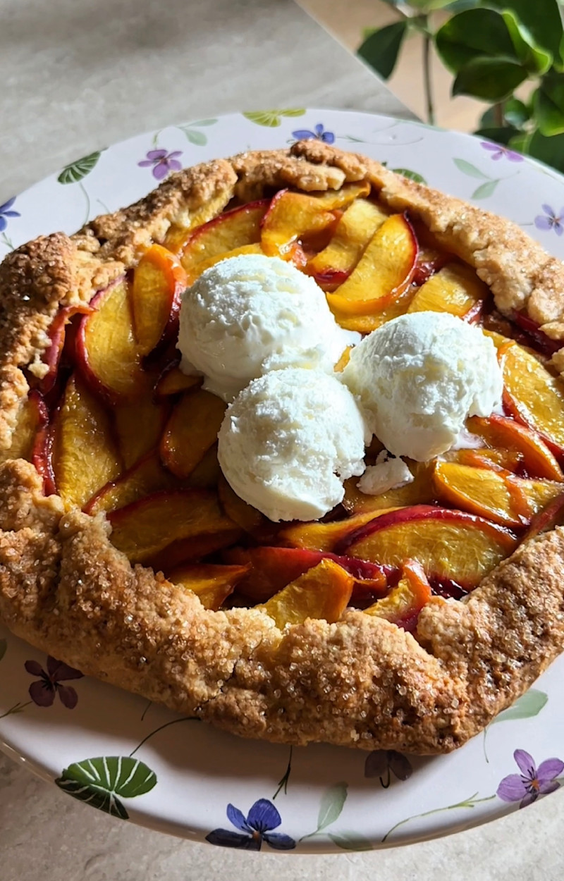 Galette di pesche ricetta