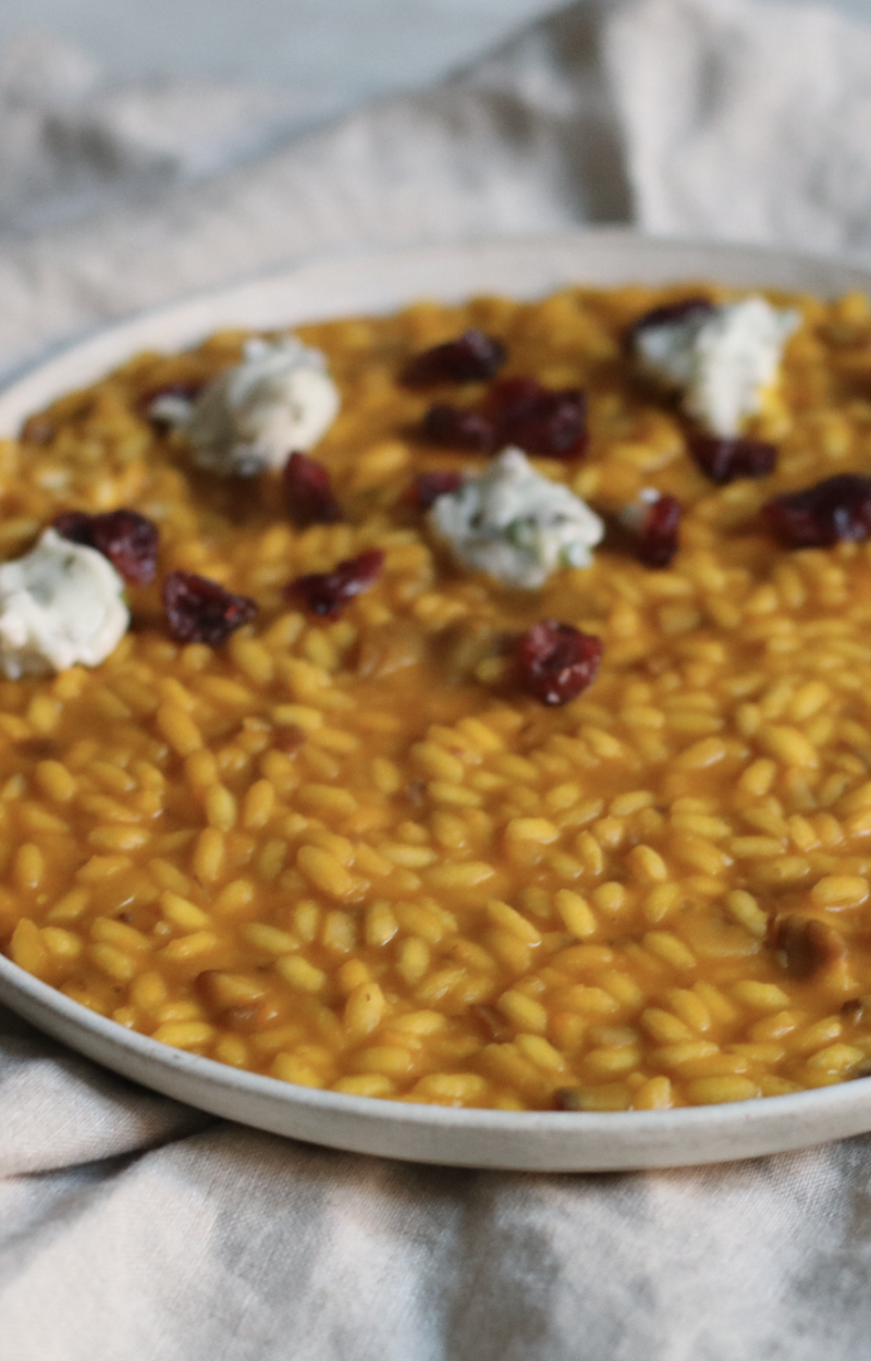 Risotto con zucca e castagne ricetta