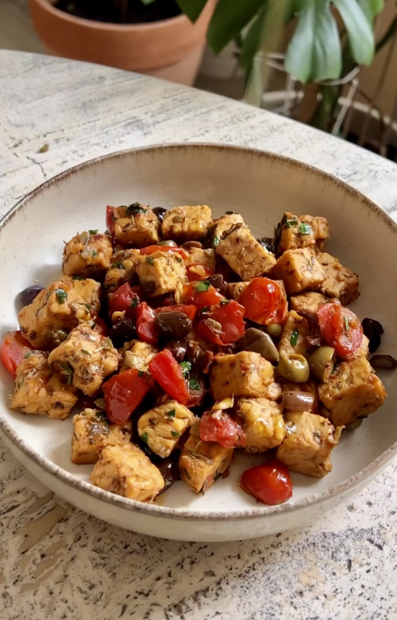 Tempeh alla mediterranea ricetta