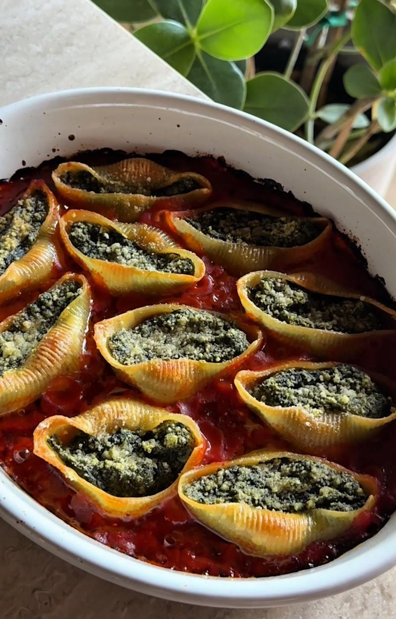 Conchiglioni “ricotta” e spinaci ricetta