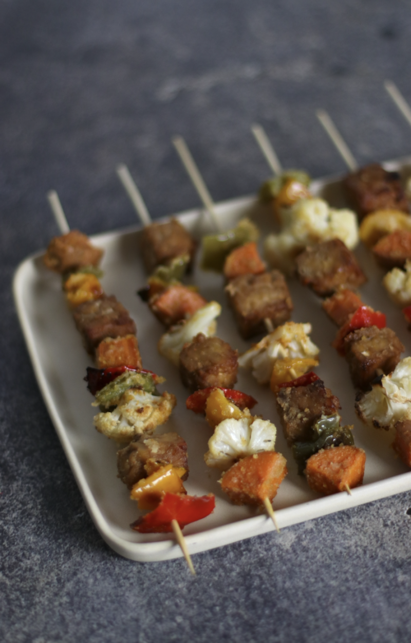 Spiedini di tempeh e verdure al forno ricetta