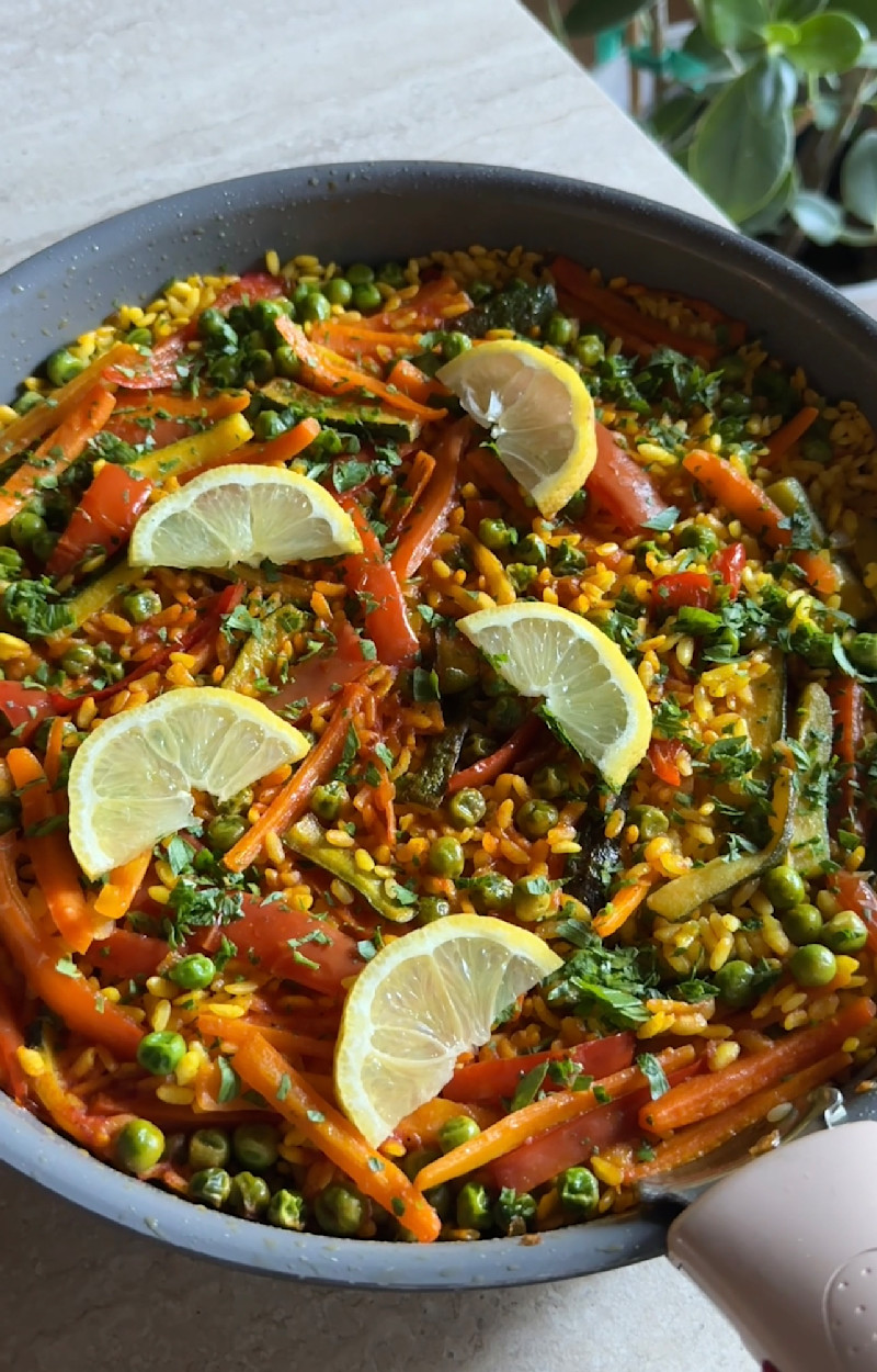 Paella di verdure ricetta