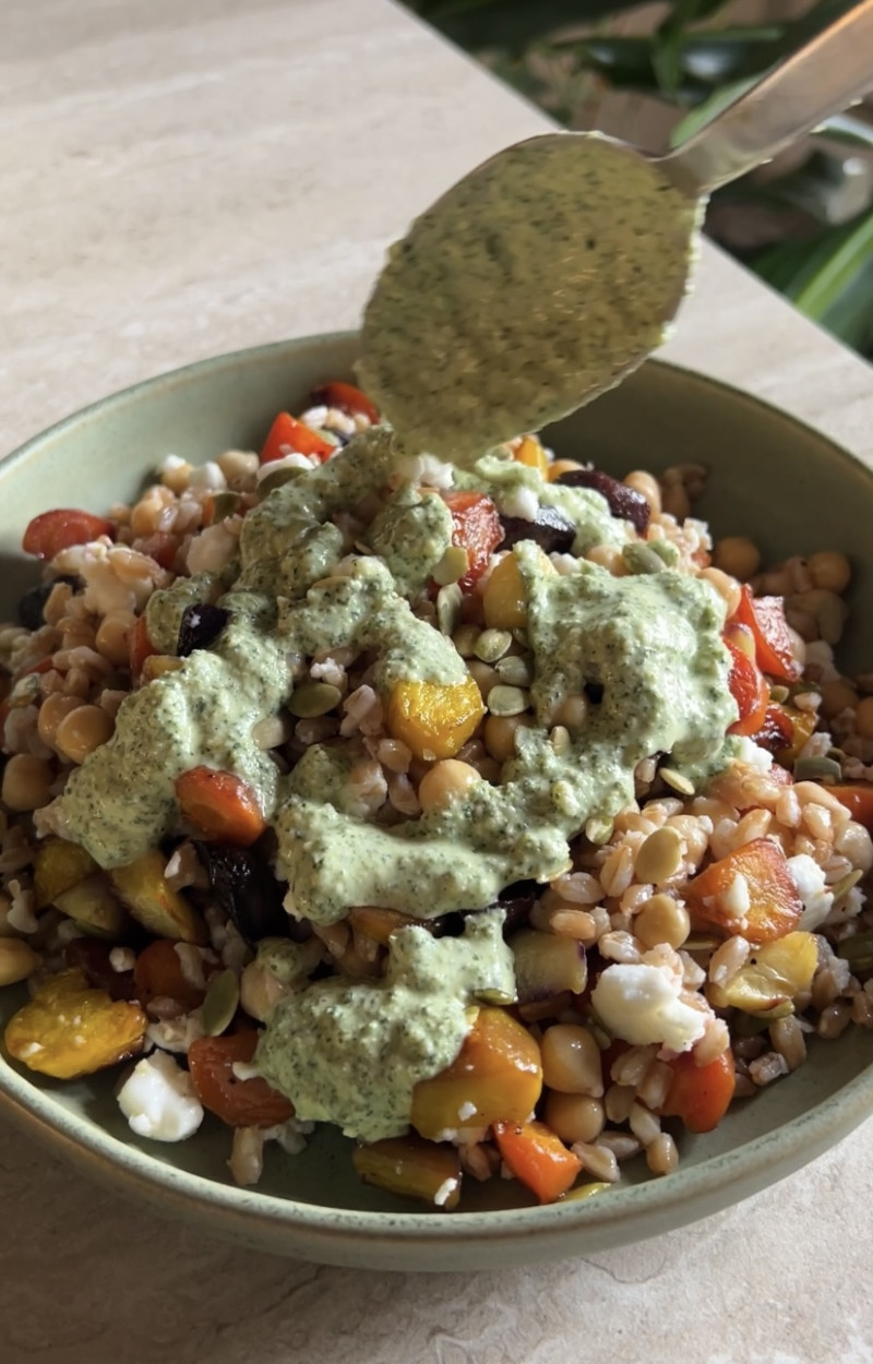 Insalata di farro e carote colorate ricetta