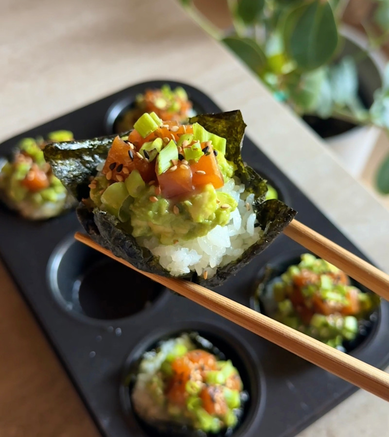 Sushi muffin ricetta
