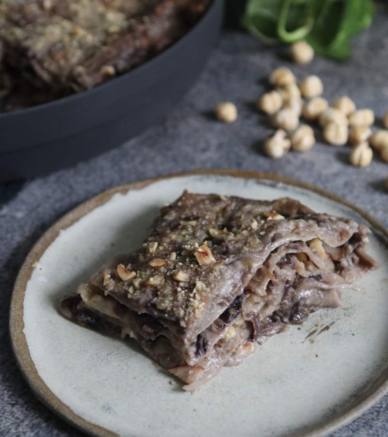 Lasagne radicchio, pere e noci ricetta