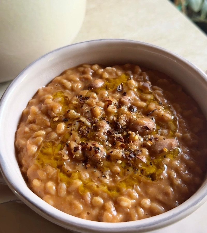 Zuppa di borlotti e farro ricetta