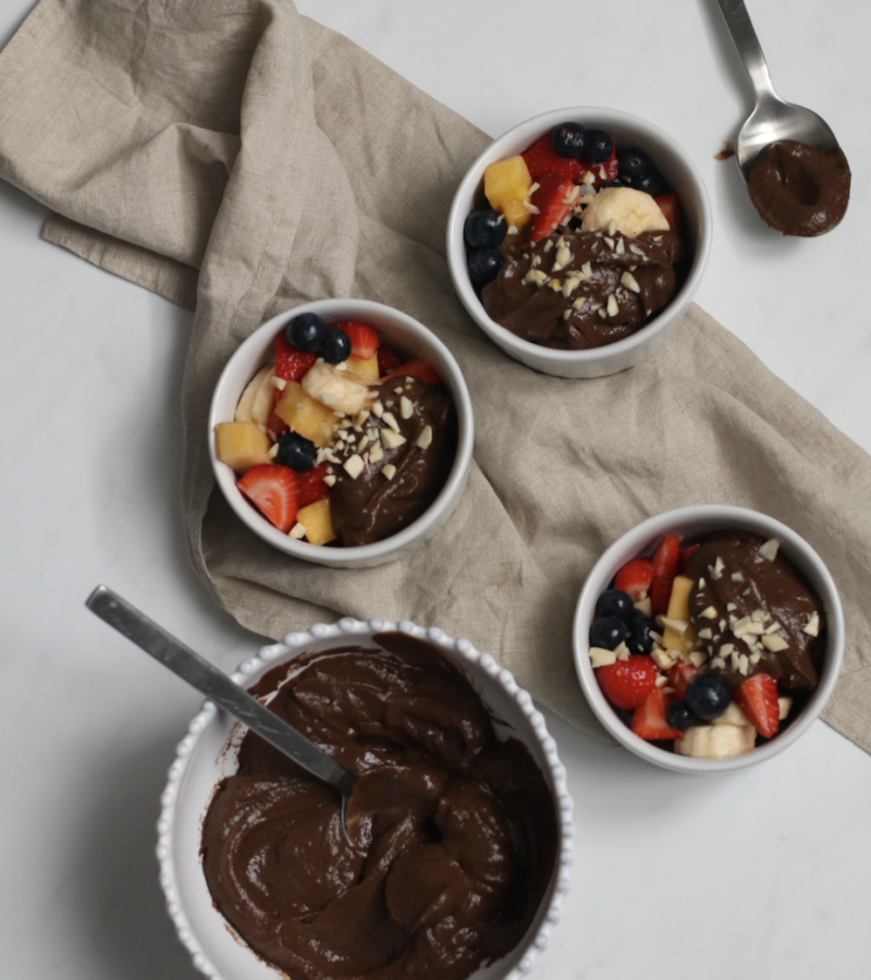 Mousse di cacao, avocado e acqua ricetta