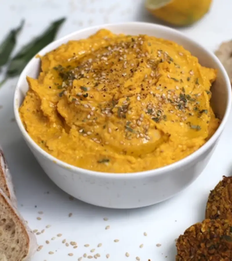 Hummus zucca e canapa ricetta