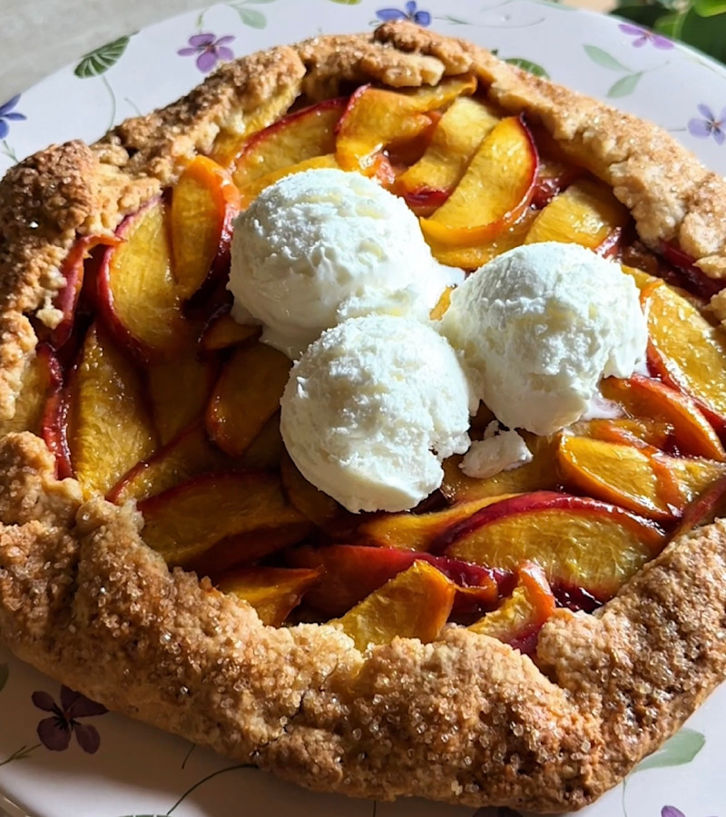 Galette di pesche ricetta