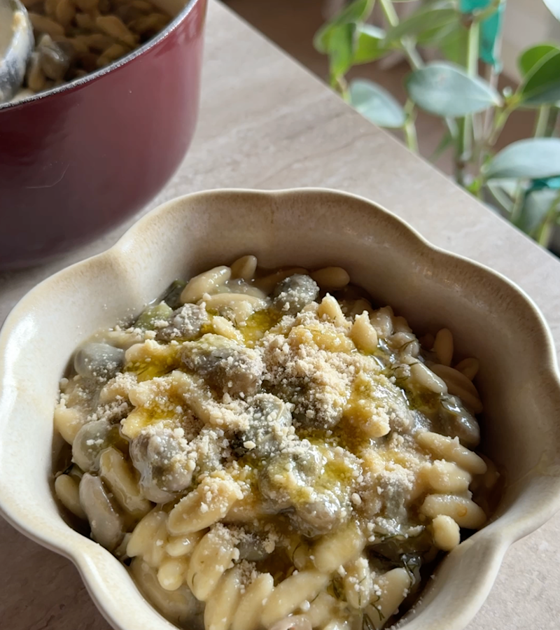 Pasta con fave e finocchietto ricetta