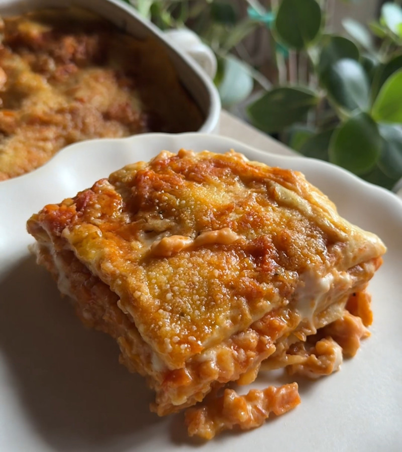 Lasagne con ragù di seitan e verdure ricetta