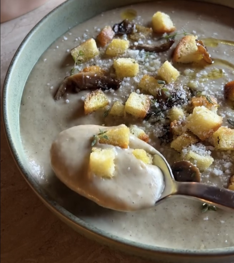 Vellutata funghi e patate arrosto ricetta