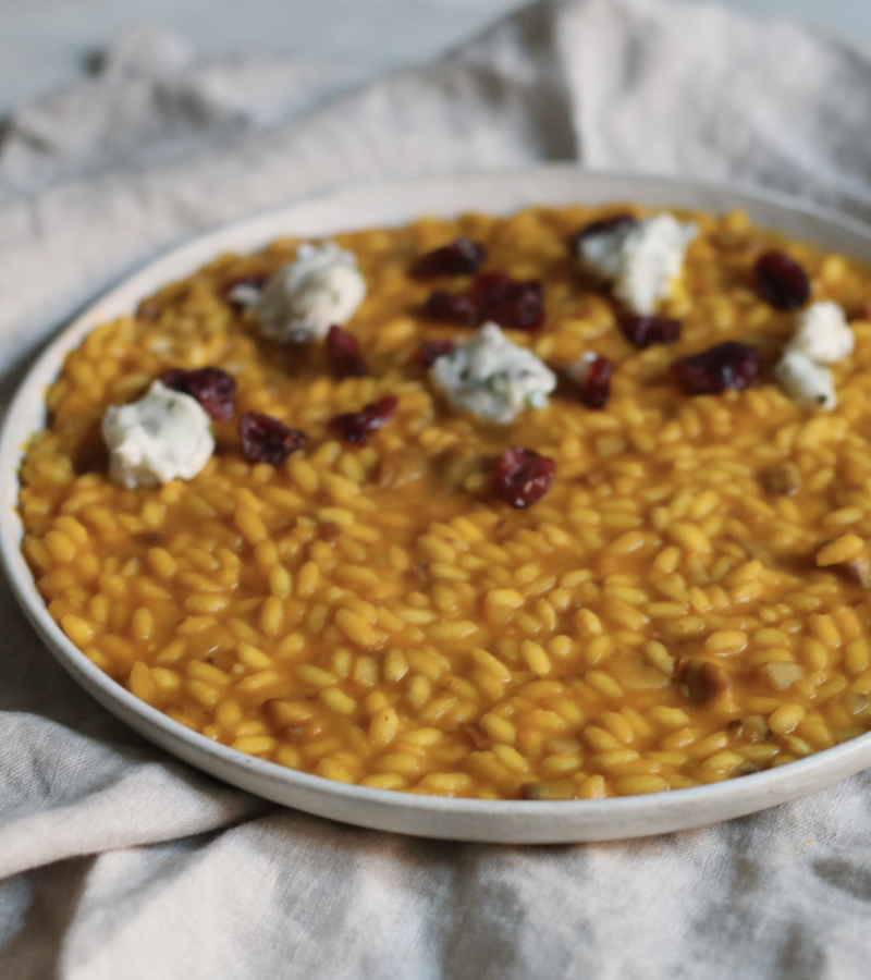 Risotto con zucca e castagne ricetta