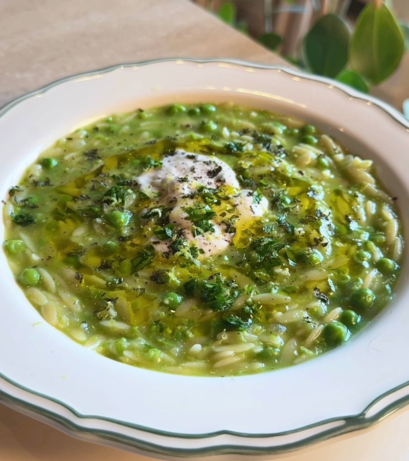 Pastina ai piselli ricetta