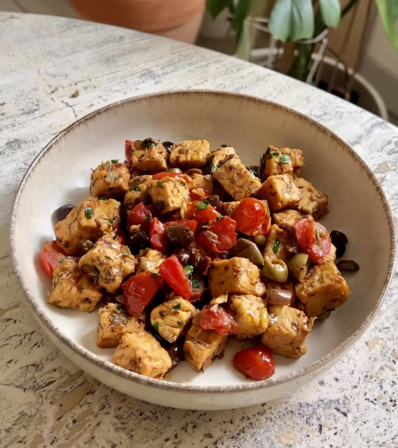 Tempeh alla mediterranea ricetta