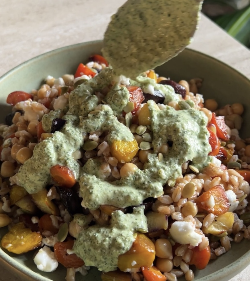 Insalata di farro e carote colorate ricetta